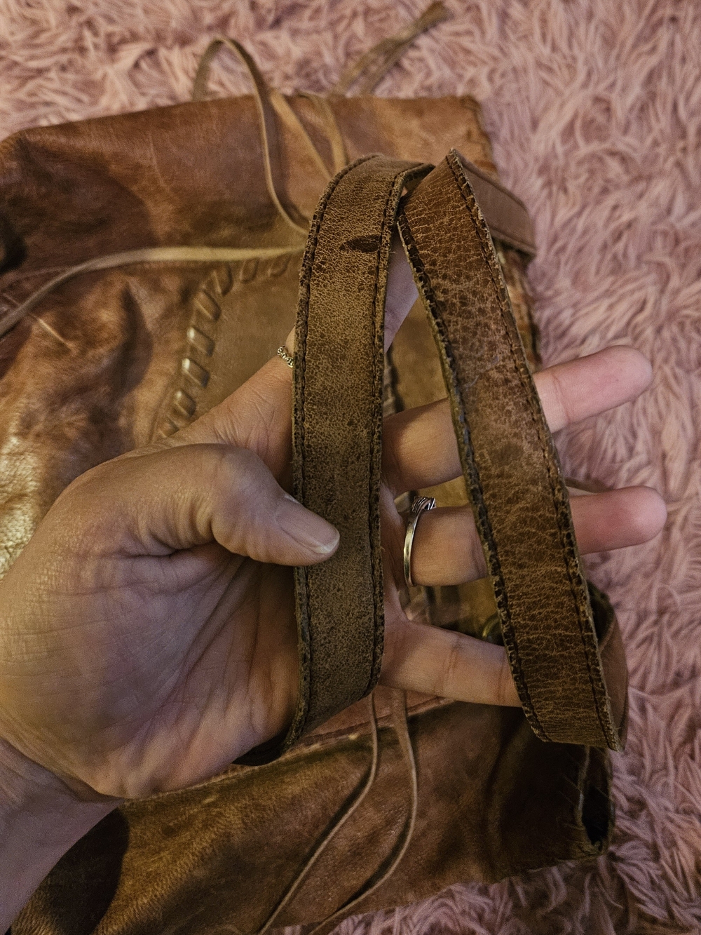 Lucky Brand✨️Vintage Boho Logan Tote-Distressed Brown - Picture 9 of 12